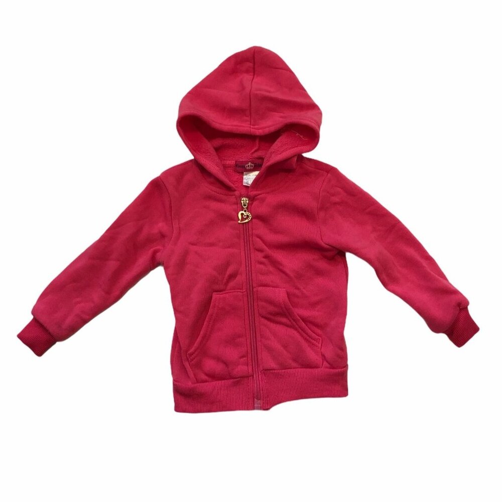 Coney Island Baby Girls Pink Hoodie Jacket Size‎ 12M Heart Zipper Detail